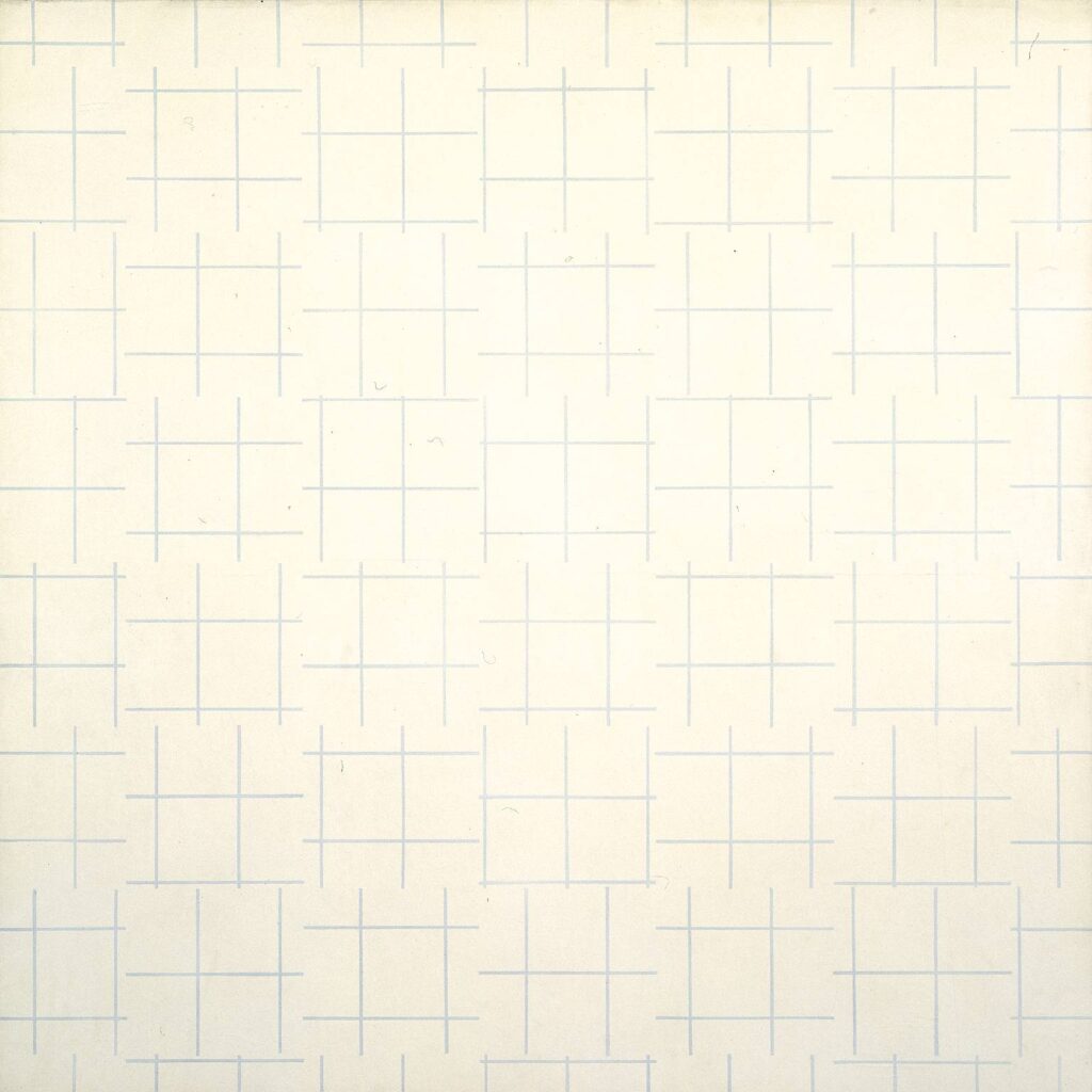 Two Warps and Wefts of Short Lines 0° 90° (1956) - François Morellet Tablo
