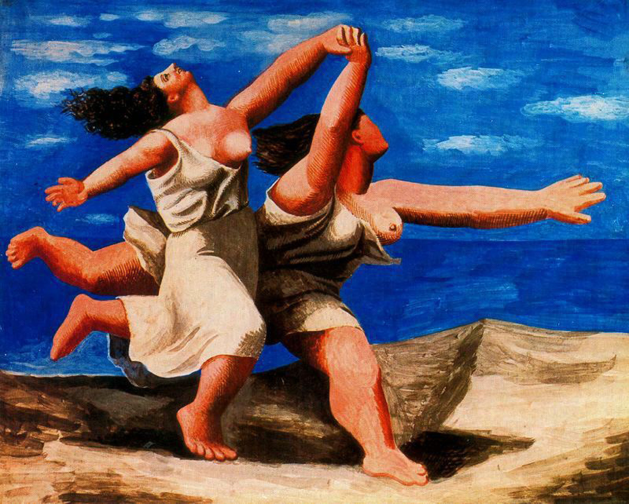 Two Women Running on the Beach (The Race) (1922) - Pablo Picasso Tablo
