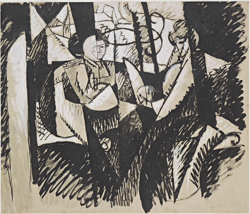 Two Women Seated by a Window (1914) - Albert Gleizes Tablo