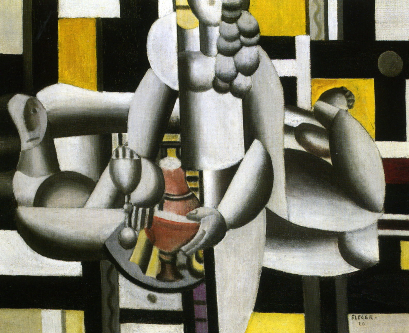 Two Women and still life 1st state (1920) - Fernand Léger Tablo