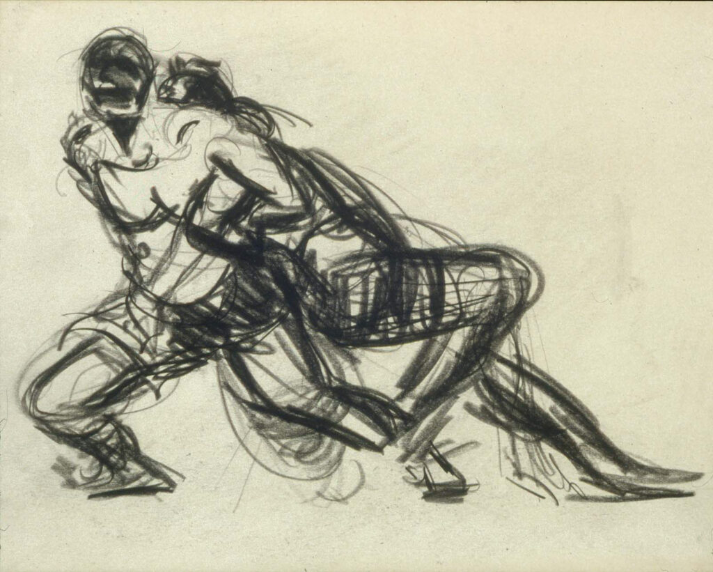 Two Wrestlers (1905) - George Luks Tablo