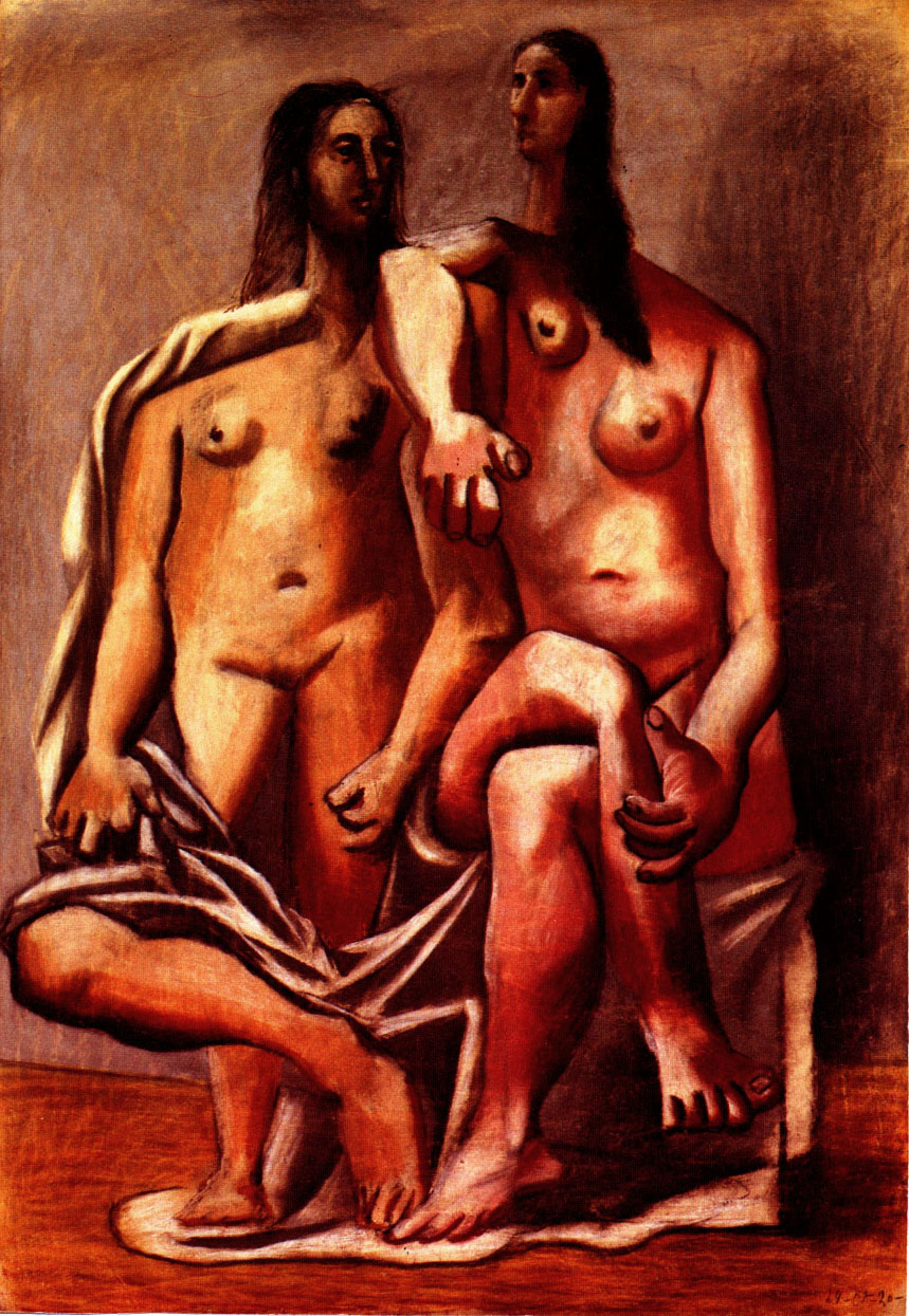 Two bathers (1920) - Pablo Picasso Tablo