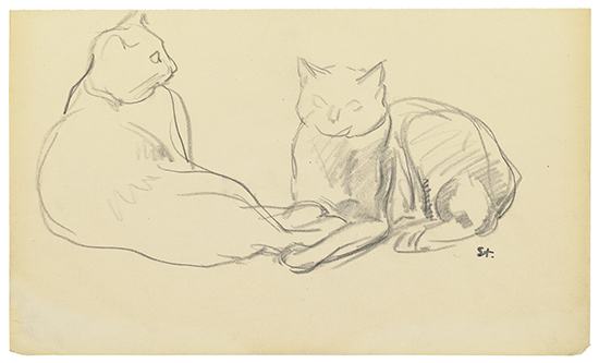 Two cats – Théophile Steinlen Tablo
