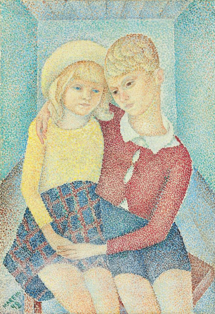 Two children (1942) - Marevna (Marie Vorobieff) Tablo