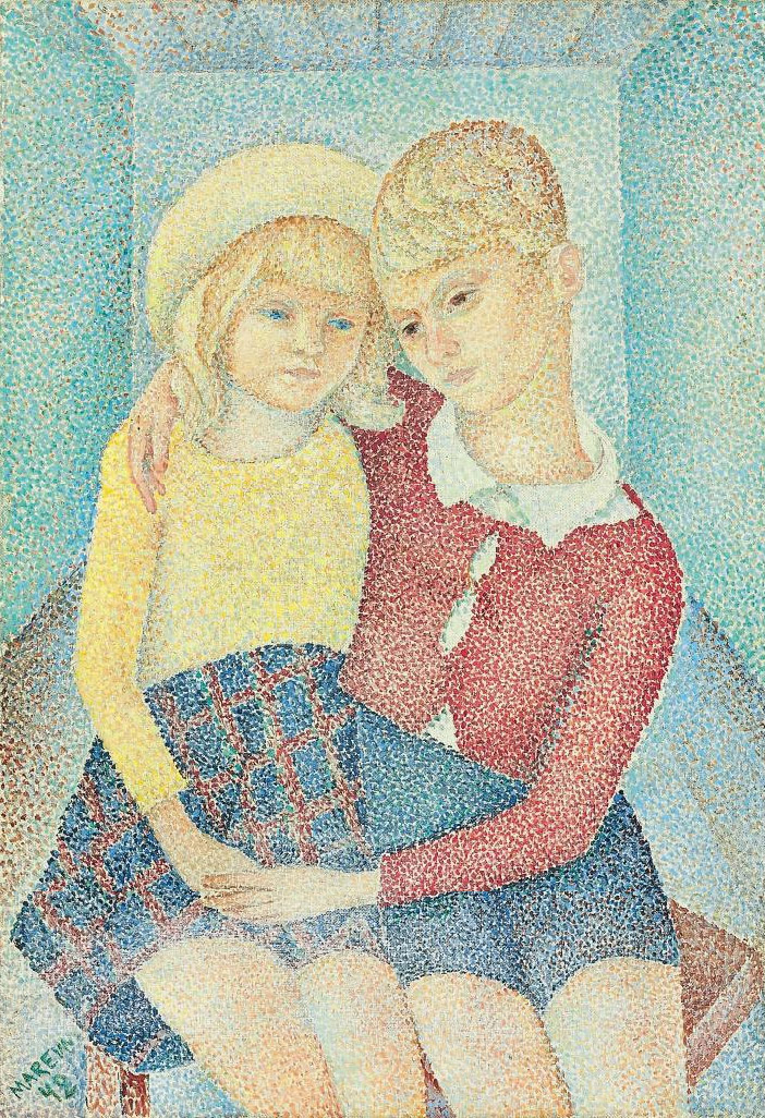 Two children (1942) - Marevna (Marie Vorobieff) Tablo