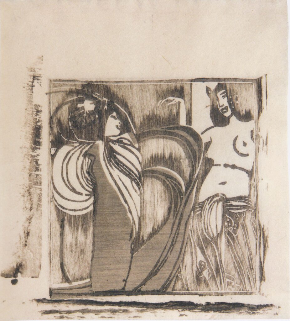 Two dancers (1902) - Koloman Moser Tablo