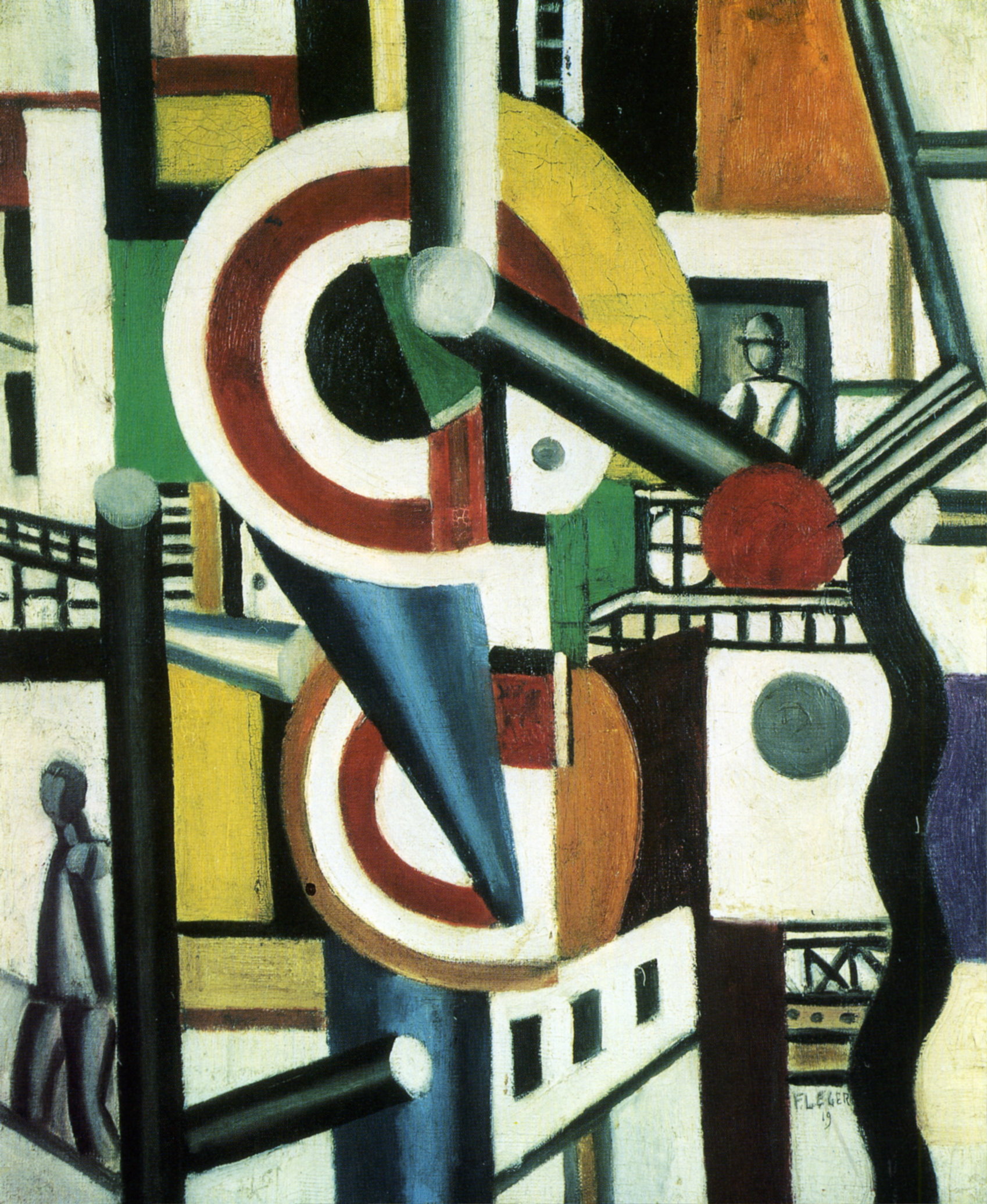 Two discs in the city (1918) - Fernand Léger Tablo