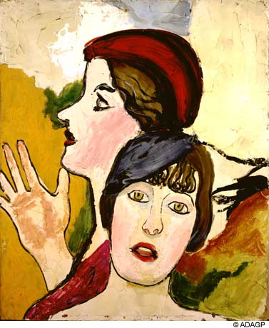 Two female heads in profile (1934) – Jean Dubuffet Tablo