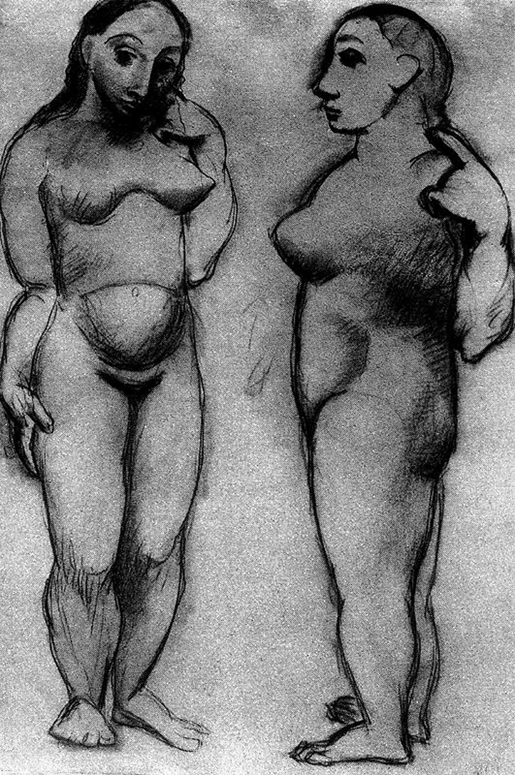 Two naked women (1906) - Pablo Picasso Tablo