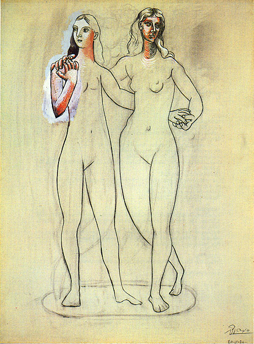 Two nude women (1920) - Pablo Picasso Tablo