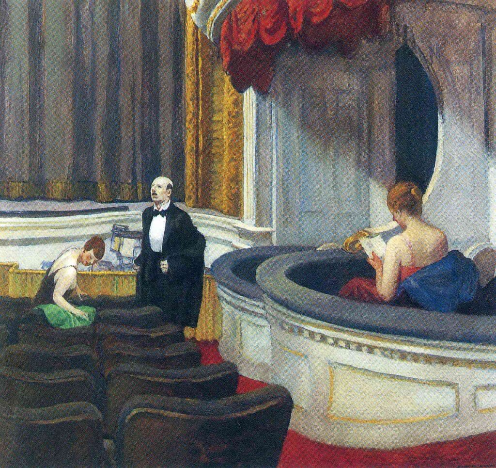 Two on the Aisle (1927) - Edward Hopper Tablo
