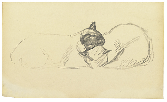 Two sleeping cats – Théophile Steinlen Tablo