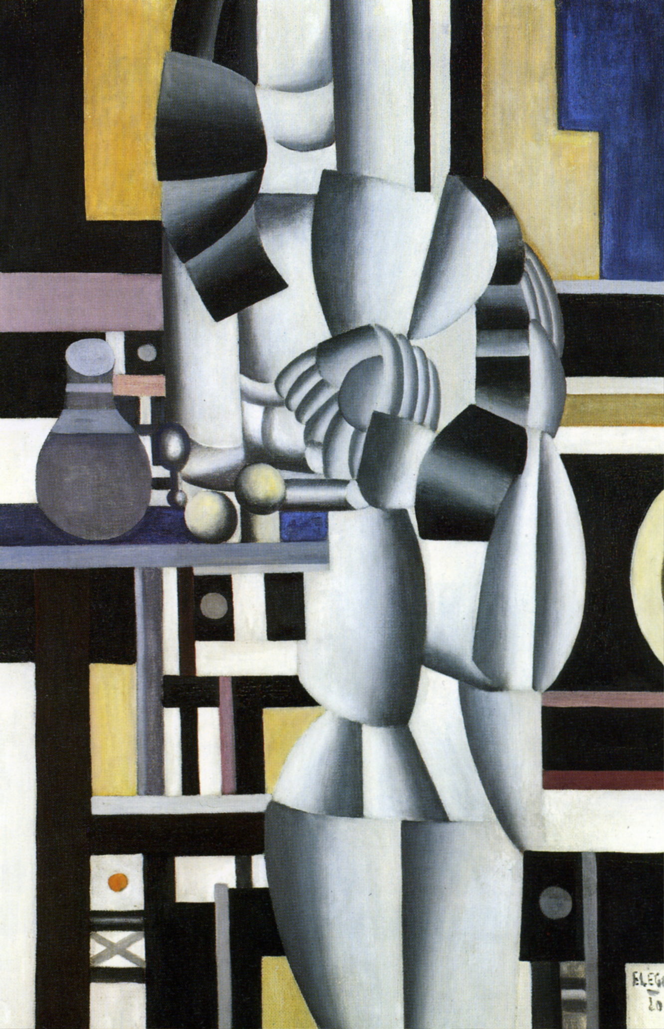 Two women with the toilet, final state (1920) - Fernand Léger Tablo
