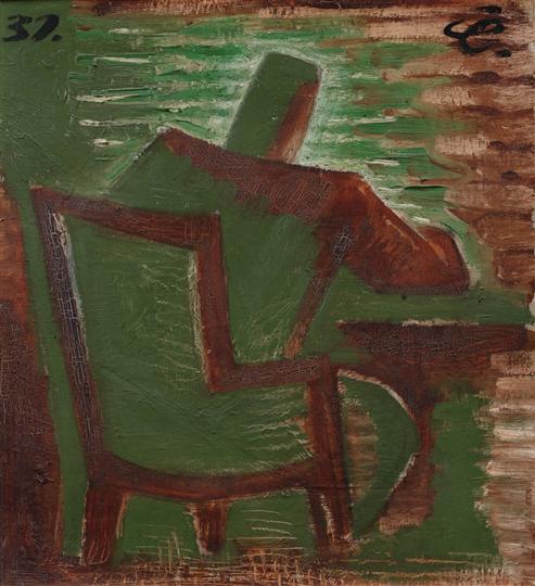 U psacího stolu (1931) - Josef Čapek Tablo
