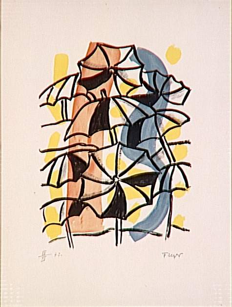 Umbrellas - Fernand Léger Tablo