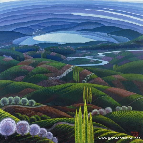 Umbria primavera (1945) – Gerardo Dottori Tablo