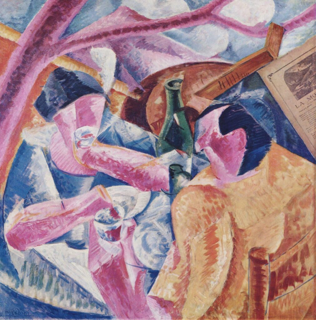 Under the Pergola at Naples (1914) – Umberto Boccioni Tablo