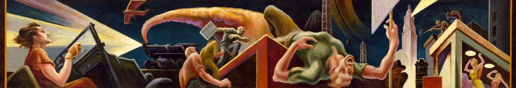 Unemployment, Radical Protest, Speed (1932) - Thomas Hart Benton Tablo