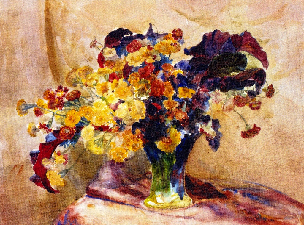 Untitled (also known as Flowers in a Vase) (1916) – Louis Comfort Tiffany Tablo