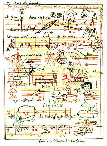 Untitled (from Les Journaux des Dieux) (1950) – Isidore Isou Tablo
