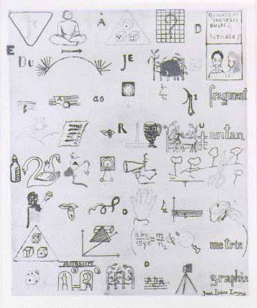 Untitled (from Les Nombres) (1952) – Isidore Isou Tablo