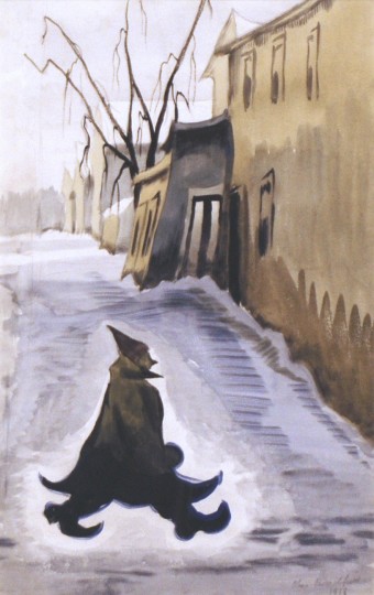 Untitled [Walking Person], January 10, 1918 (1918) - Charles E. Burchfield Tablo