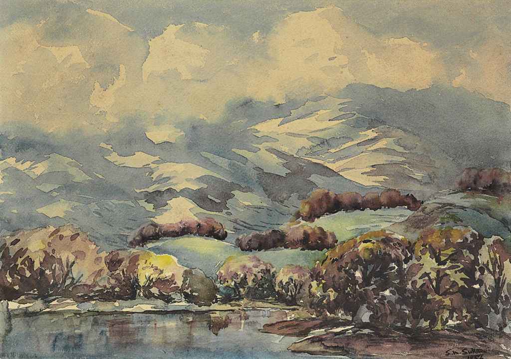 Untitled Landscape (1952) – S. M. Sultan Tablo