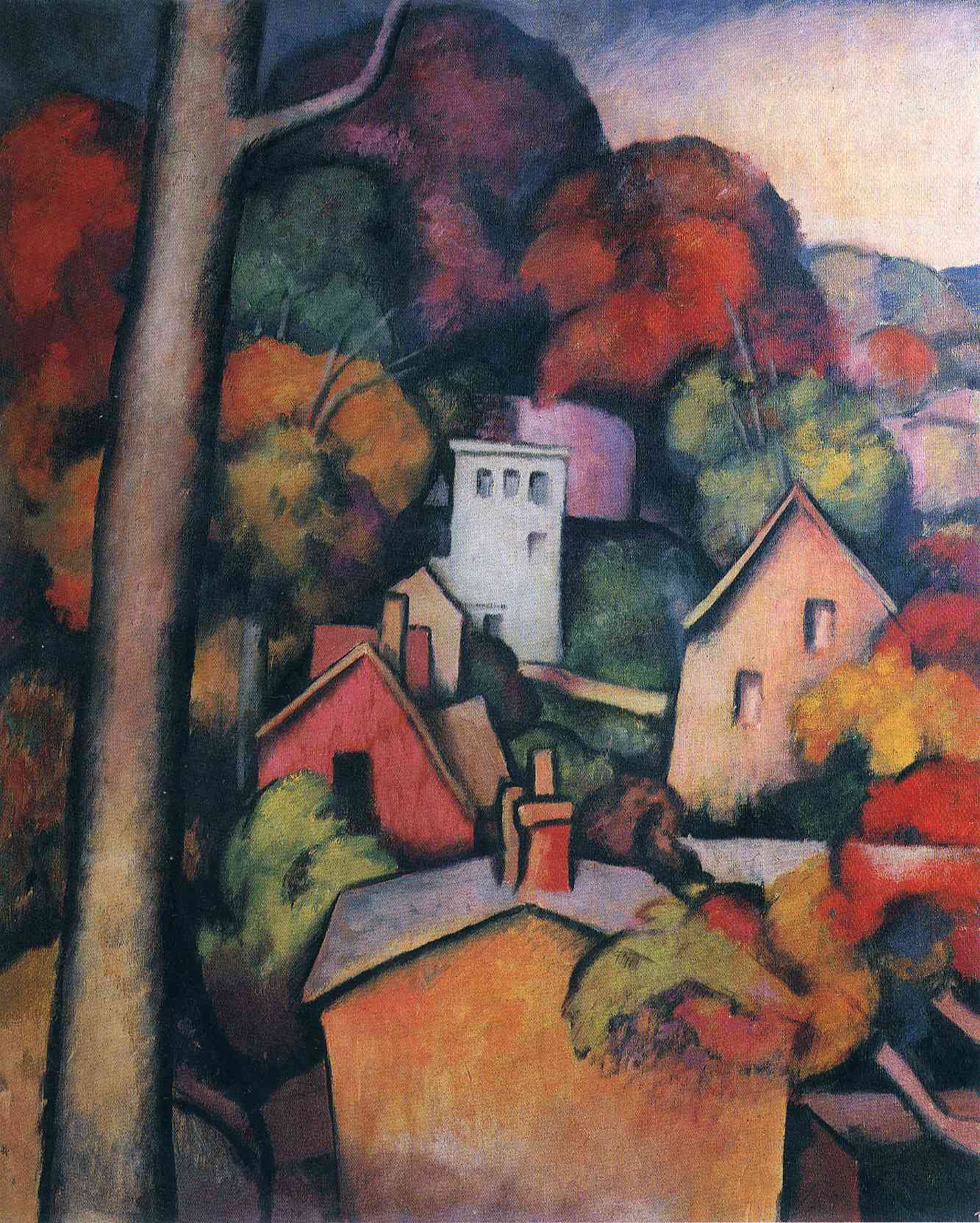 Upper Manhattan (1917) - Thomas Hart Benton Tablo