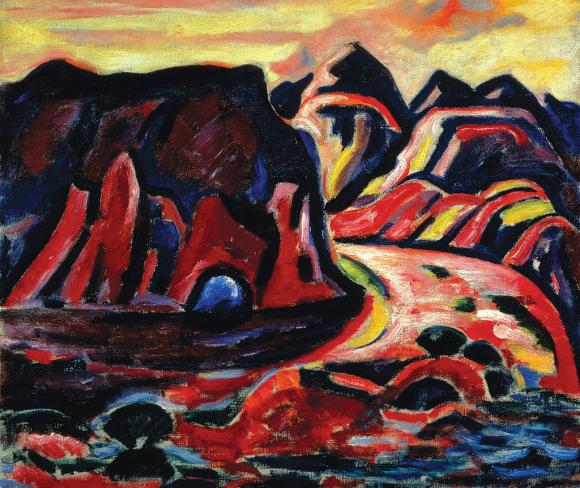 Valley Road (1920) - Marsden Hartley Tablo