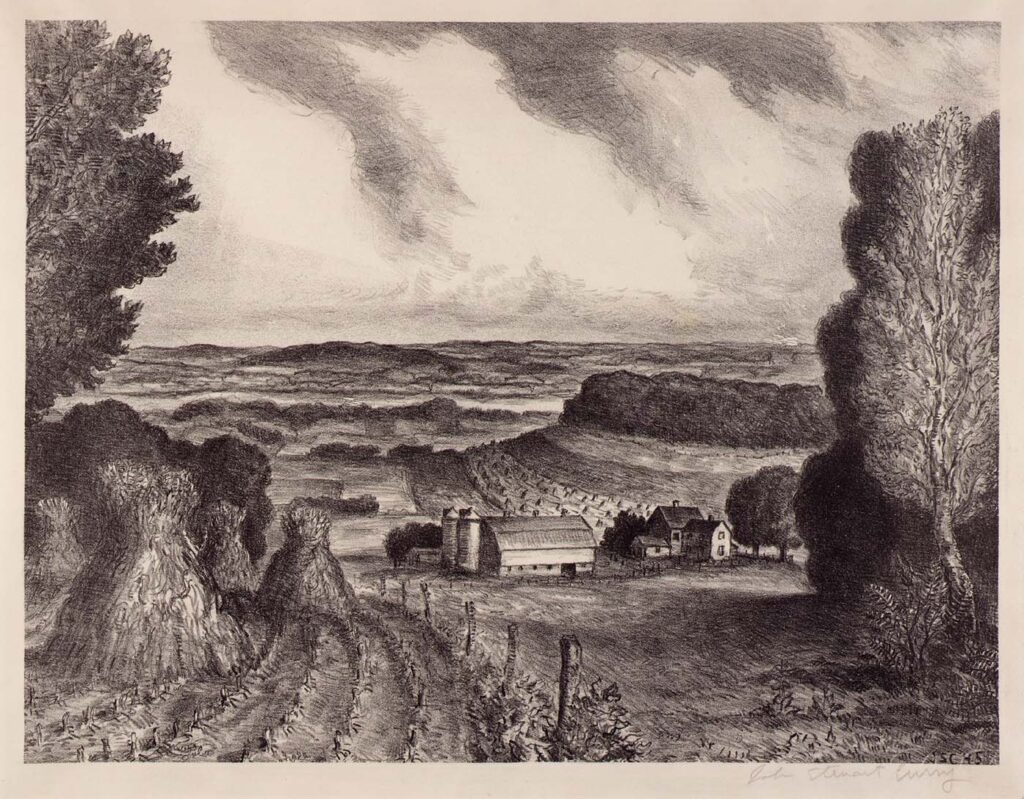 Valley of the Wisconsin (1945) - John Steuart Curry Tablo