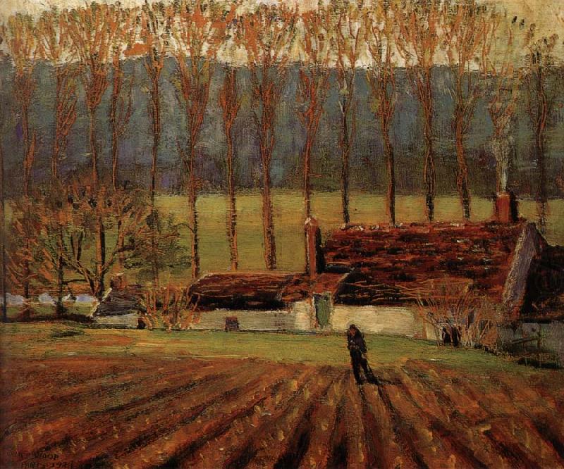 Vegetable Farm (1924) - Grant Wood Tablo