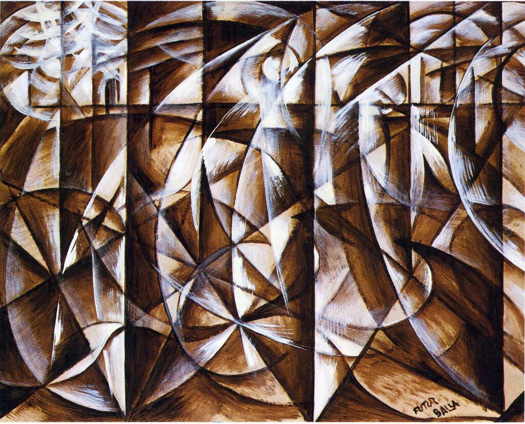 Velocity of Cars and Light (1913) - Giacomo Balla Tablo