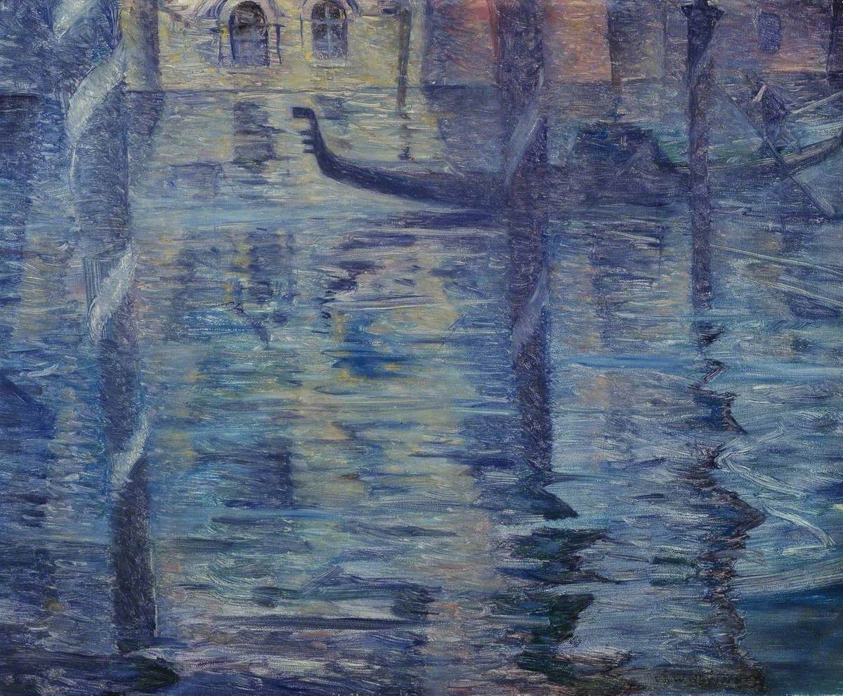 Venetian Twilight (1918) - C. R. W. Nevinson Tablo