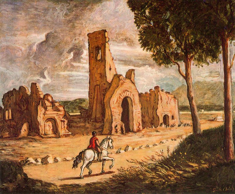 Via Appia (1954) – Giorgio de Chirico Tablo