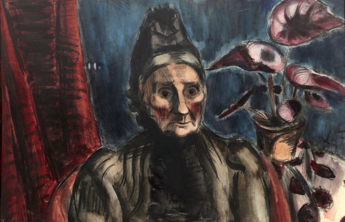Vielle Femme - Henri Le Fauconnier Tablo