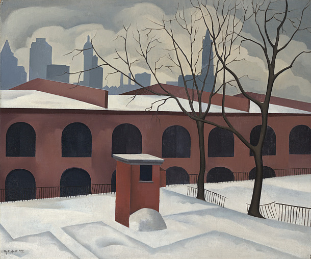 View from Brooklyn (1927) - George Ault Tablo