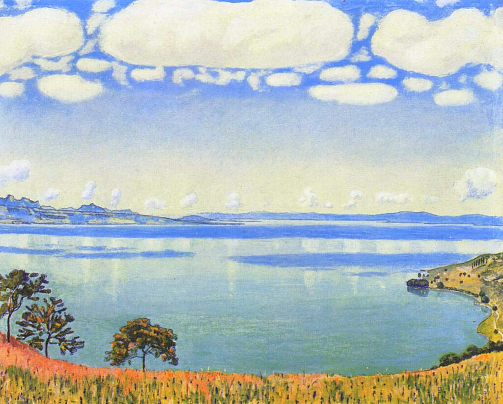 View of Lake Leman from Chexbres (1905) - Ferdinand Hodler Tablo