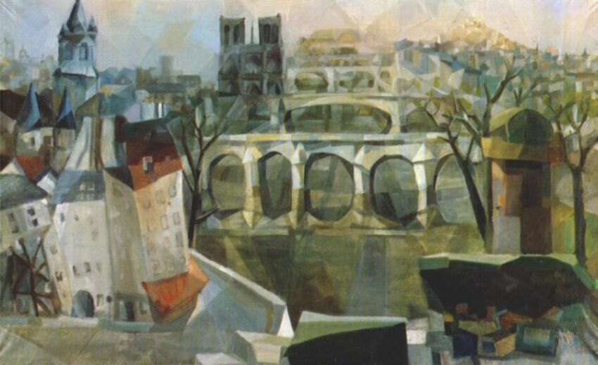 View of Paris (1912) - Aleksandra Ekster Tablo