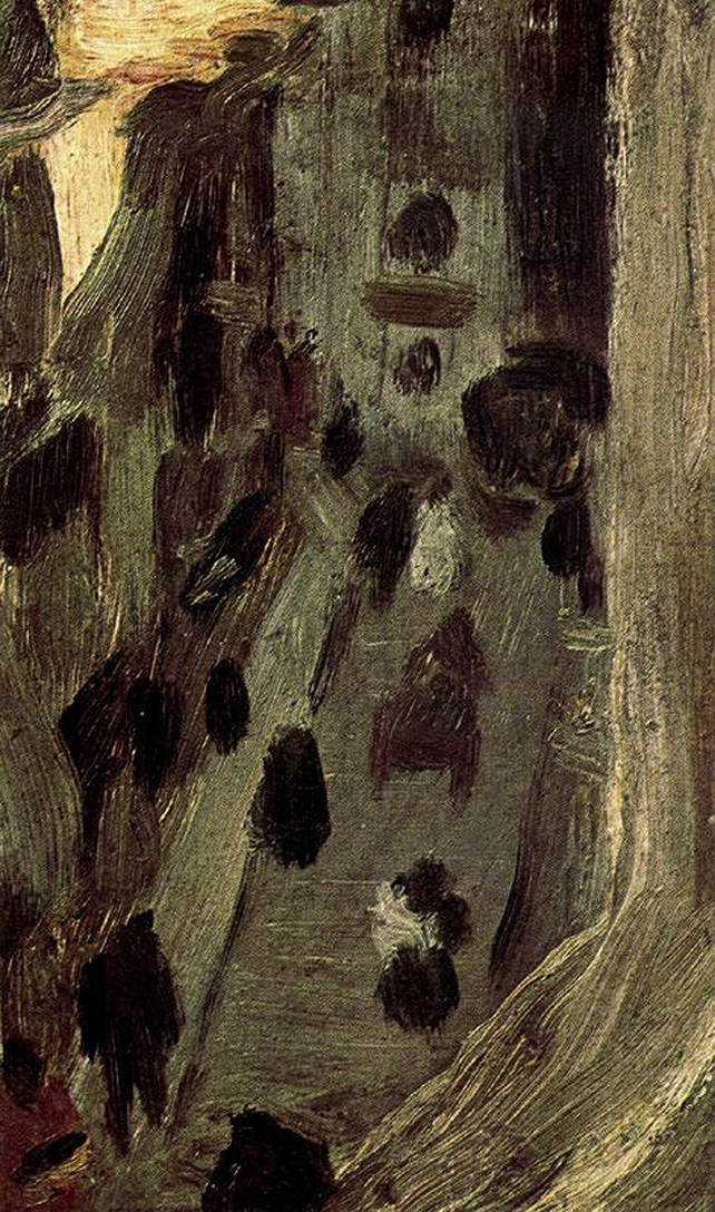 View of Riera de Sant Joan from the window (1900) - Pablo Picasso Tablo