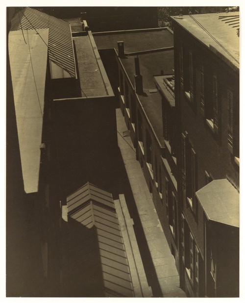View of Rooftops (1917) - Morton Schamberg Tablo