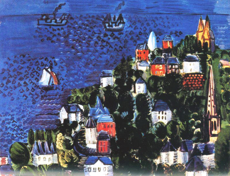 View of Sainte Adresse - Raoul Dufy Tablo