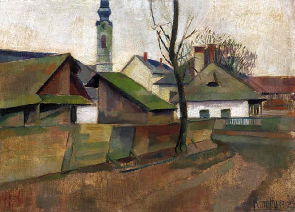 View of Szentendre 1912 45 60 Cm (1912) - Kmetty János Tablo