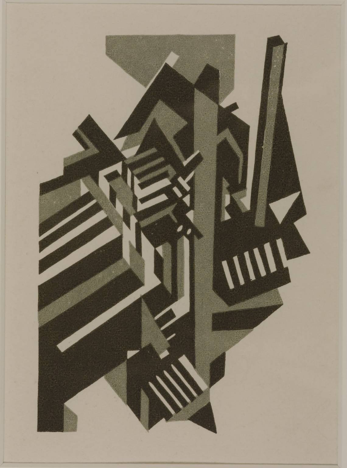View of a Town (1918) - Edward Wadsworth Tablo