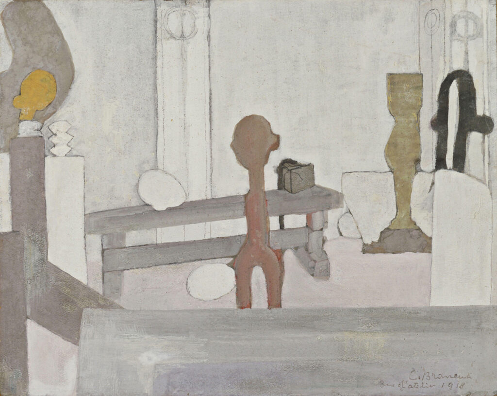 View of the Artist's Studio (1918) - Constantin Brâncuși Tablo