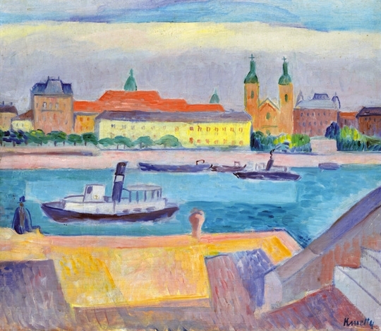View of the Danube (1930) - Kmetty János Tablo