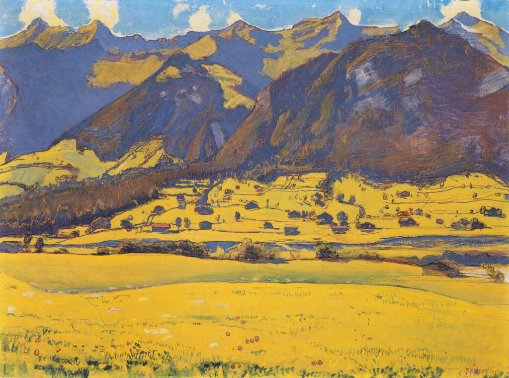 View of the Horn of Fromberg from Reichenbach (1903) - Ferdinand Hodler Tablo