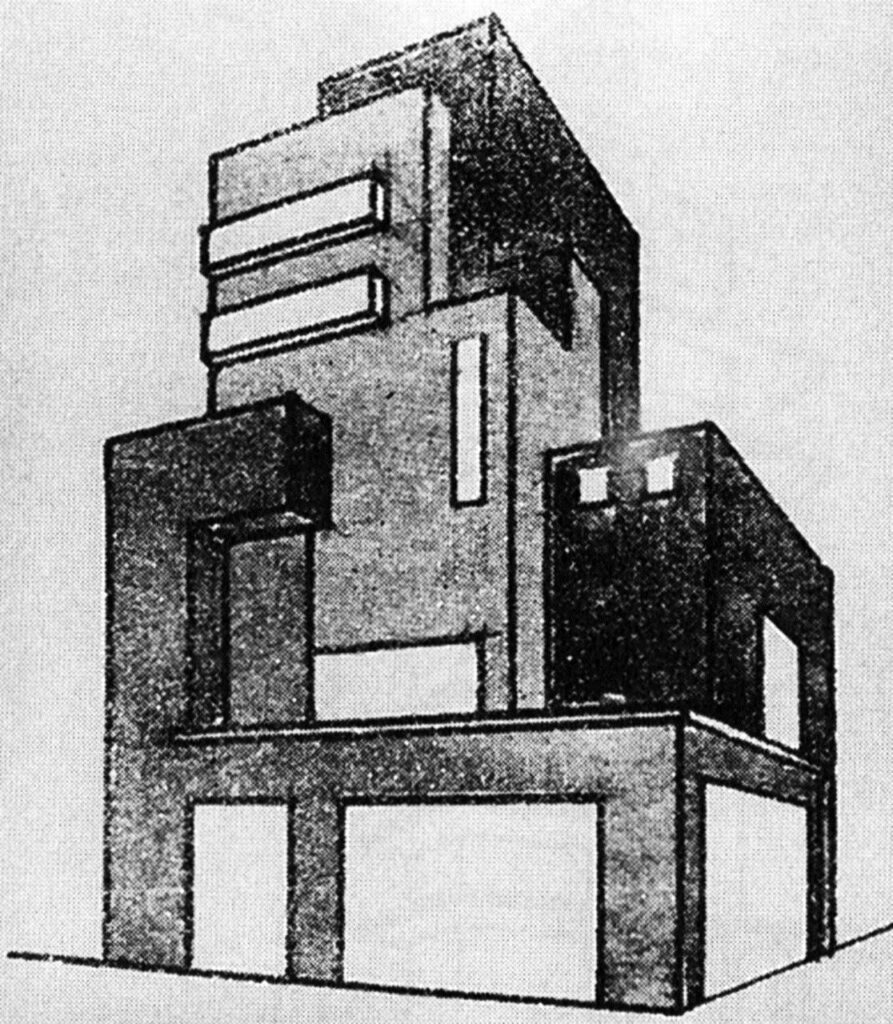 Villa in the City (1925) - Marcel Janco Tablo