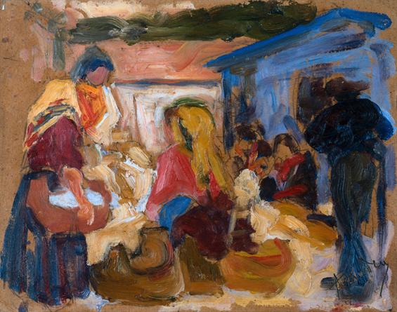 Village Market in Cardoso (1905) - Amadeo de Souza-Cardoso Tablo