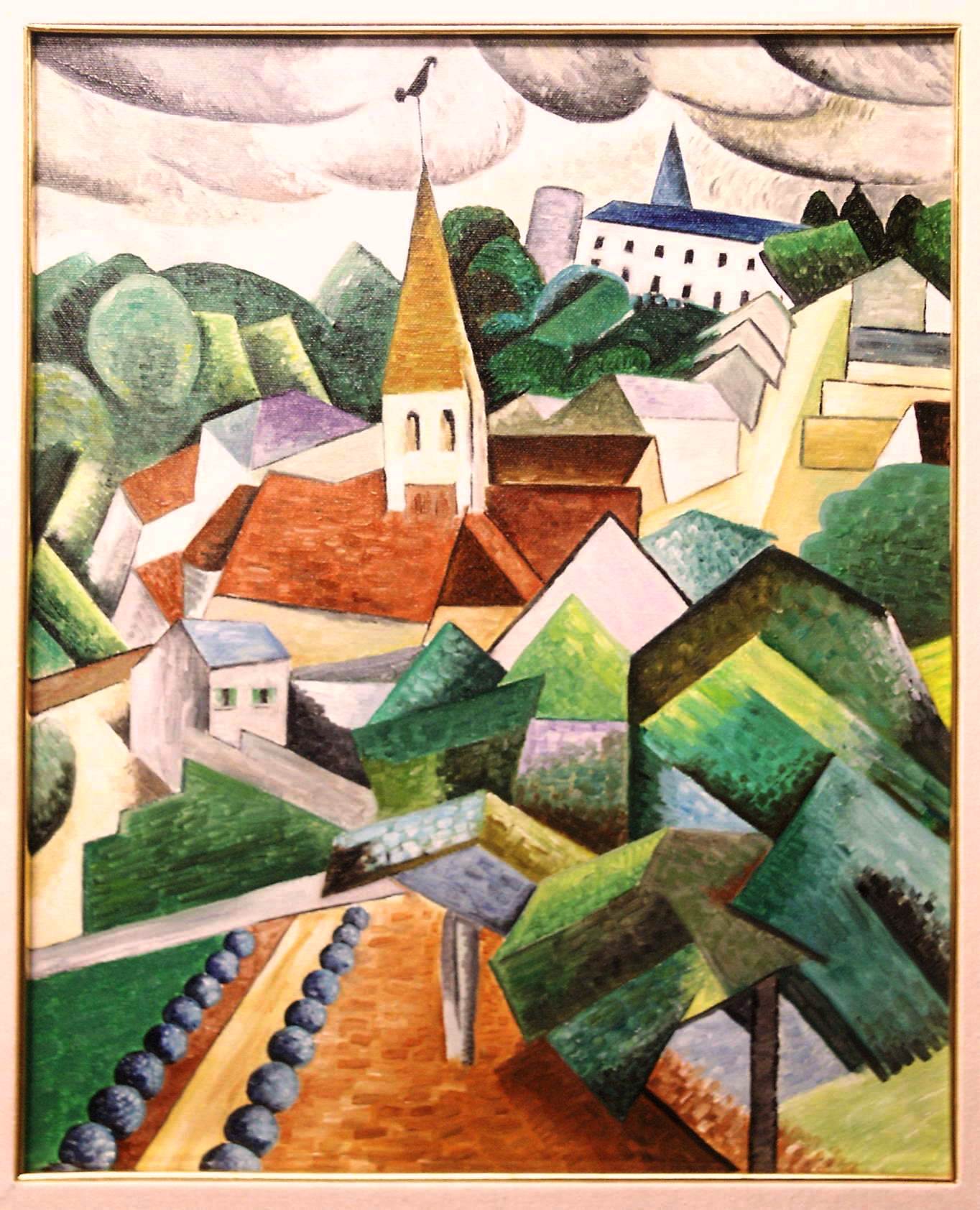 Villaggio di collina - Auguste Herbin Tablo