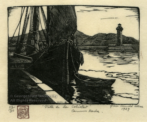 Ville de la Colistat, Cannes Harbor (1929) - Grace Albee Tablo